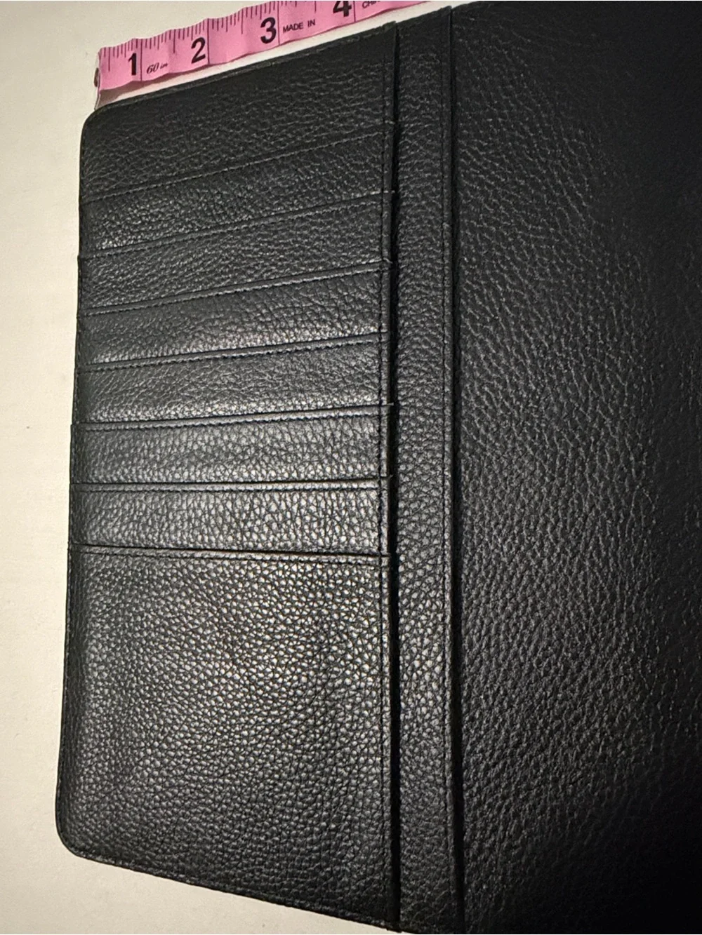 CLOTH & PAPER: Black Leather Zipfolio Organizer